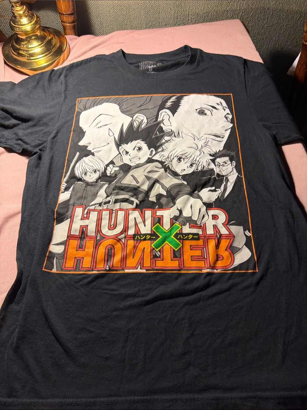 Hunter Black Graphic Tee with Orange and Green Accent